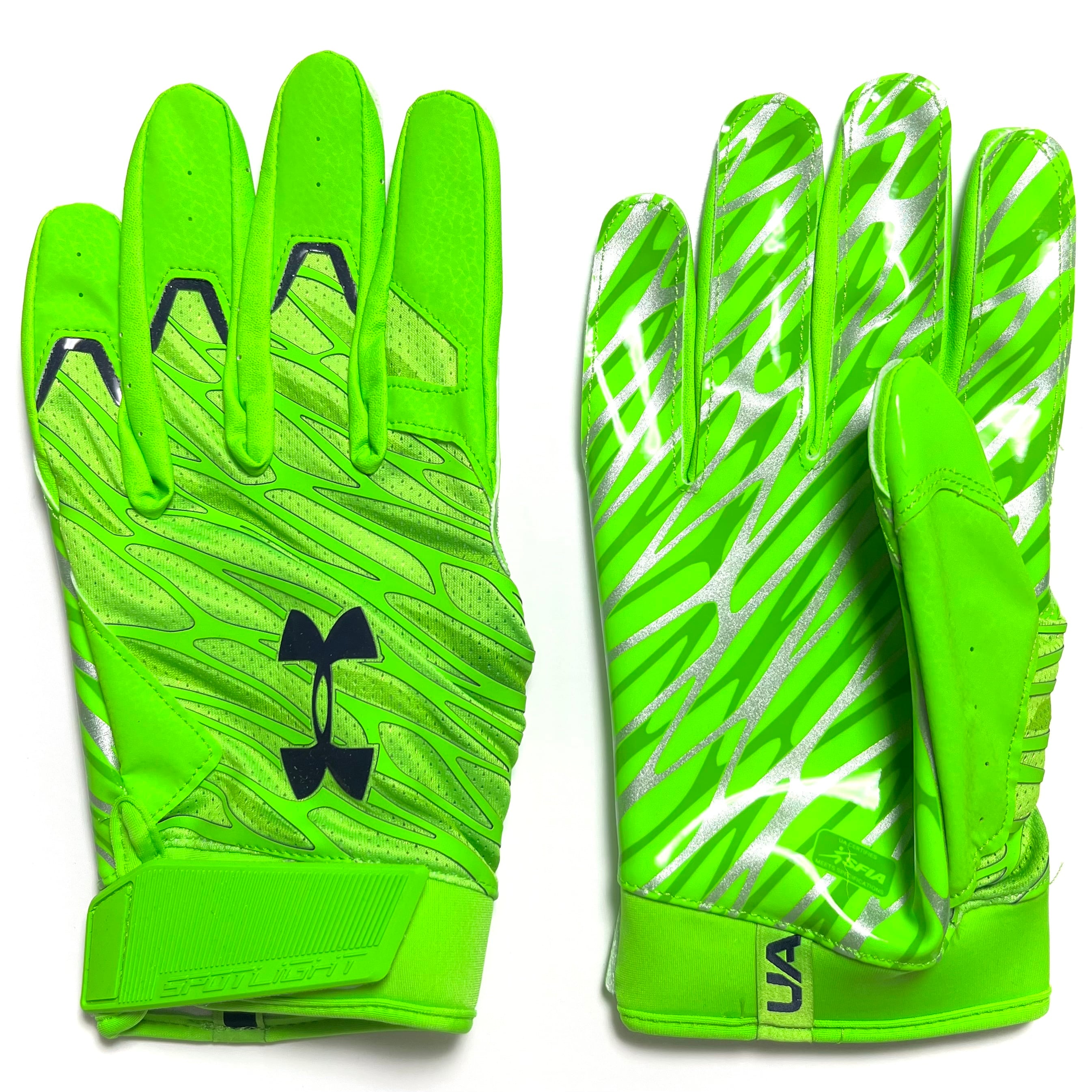 UA SPOTLIGHT 2020 アメフト グローブ ブルー XLサイズ【新品 UA