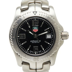 タグホイヤー リンク 腕時計 WT1310 クオーツ ブラック文字盤 ステンレススチール レディース TAG HEUER 【中古】