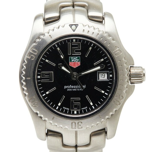 タグホイヤー リンク 腕時計 WT1310 クオーツ ブラック文字盤 ステンレススチール レディース TAG HEUER 【中古】