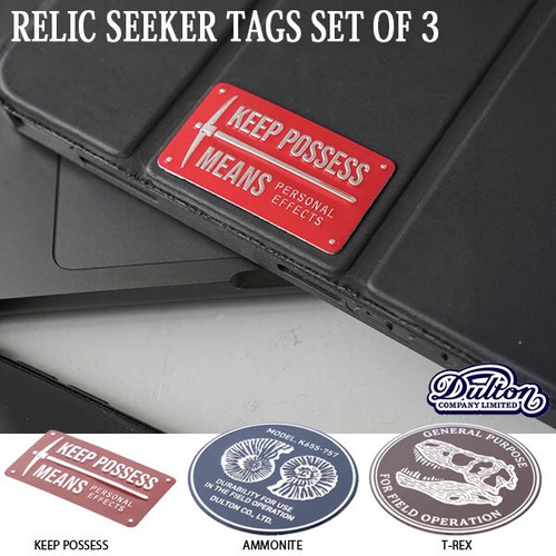RELIC SEEKER TAGS SET OF 3 レリック シーカー タグ 3pcs セット アルミ製 ステッカー ダルトン DULTON