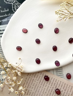 レジン製ミニカボション ボルドー 10個