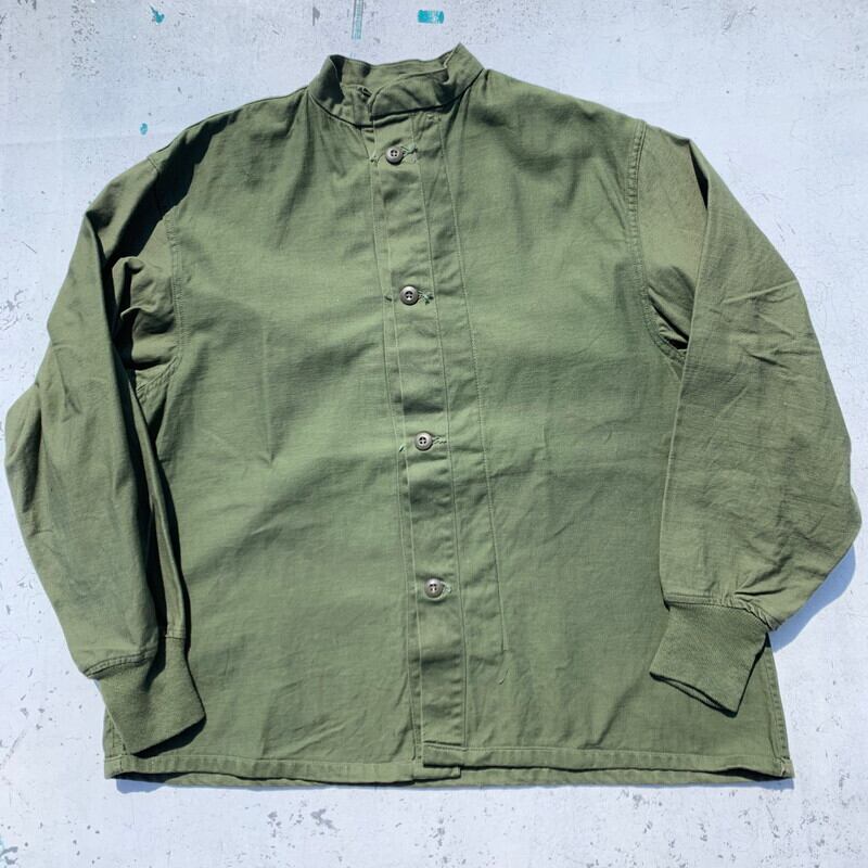 70's U.S.ARMY ケミカルプロテクティブライナーシャツ コットンサテン OG107 DSA100-76-C-1756 EAST WIND  INDUSTRIES社 LARGE 米軍 ミントコンディション ミリタリー 希少 ヴィンテージ BA-824 RM1193H | agito 