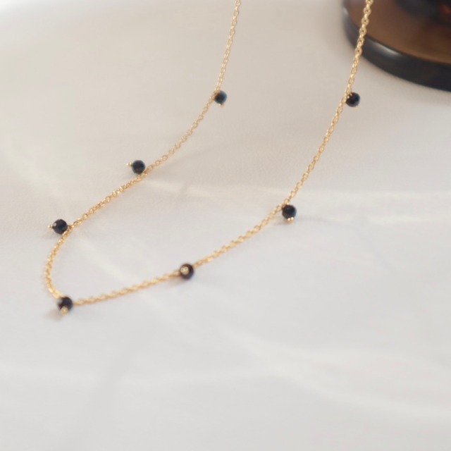 Blackspinel×chain Necklace