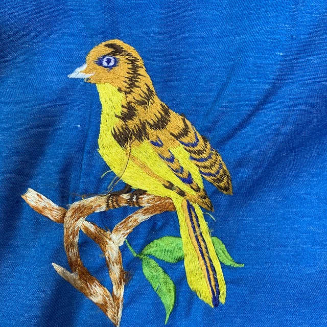 ビンテージ 70s 刺繍 古着 ヒッピー リメイク ウエスタンシャツ 