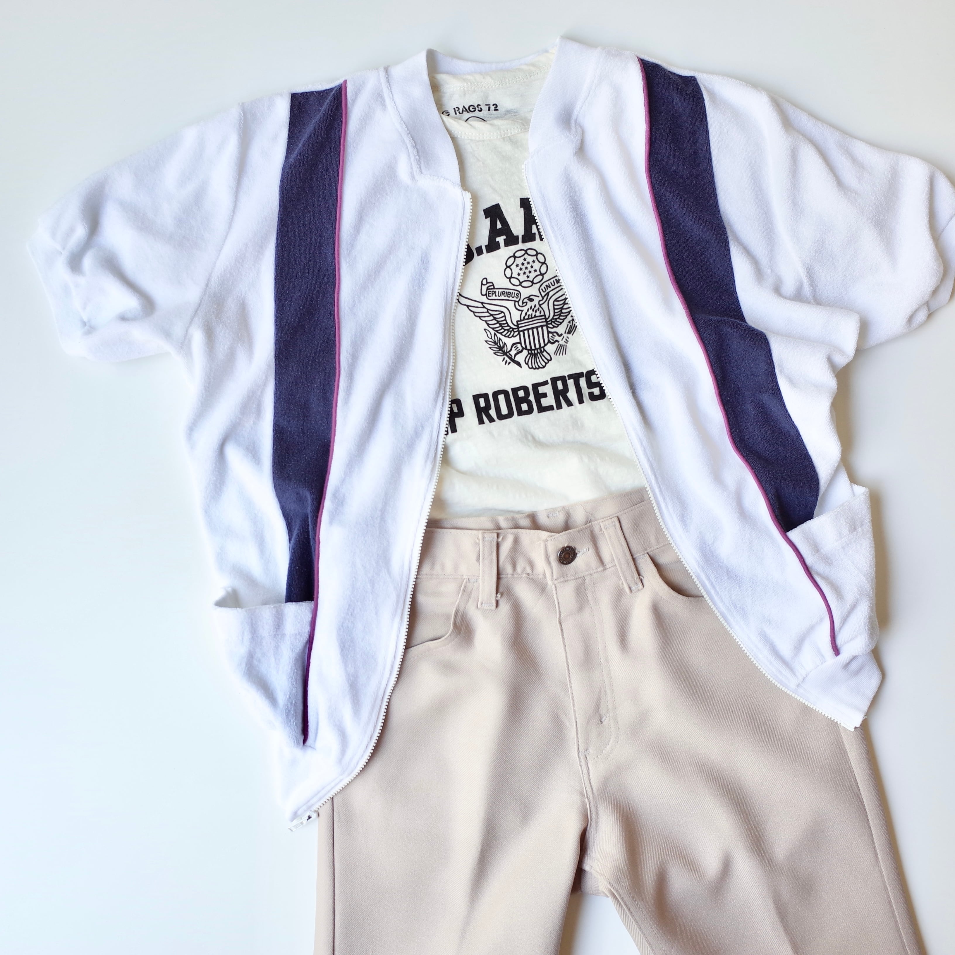 80s Jantzen pile zip up top