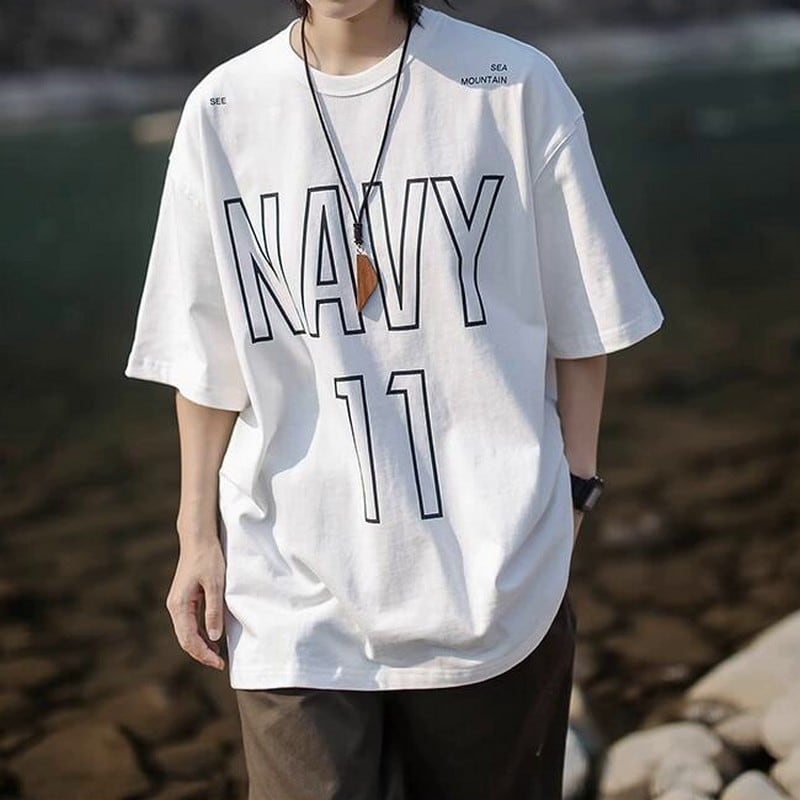 Alphabet letter short sleeve T-shirt A0139