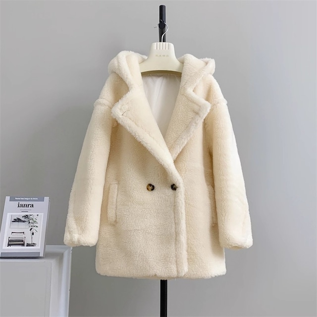 フード付きデディショートコート 暖か◎〈2025 AW〉