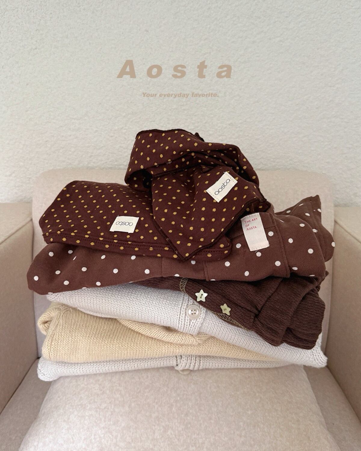 送料無料【予約】/ チョコチップホルターネック / aosta