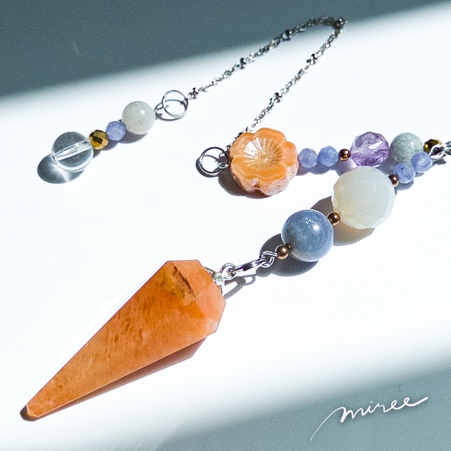変化を味方にするペンデュラム【オレンジアベンチュリン×タンザナイト】orange aventurine pendulum_107