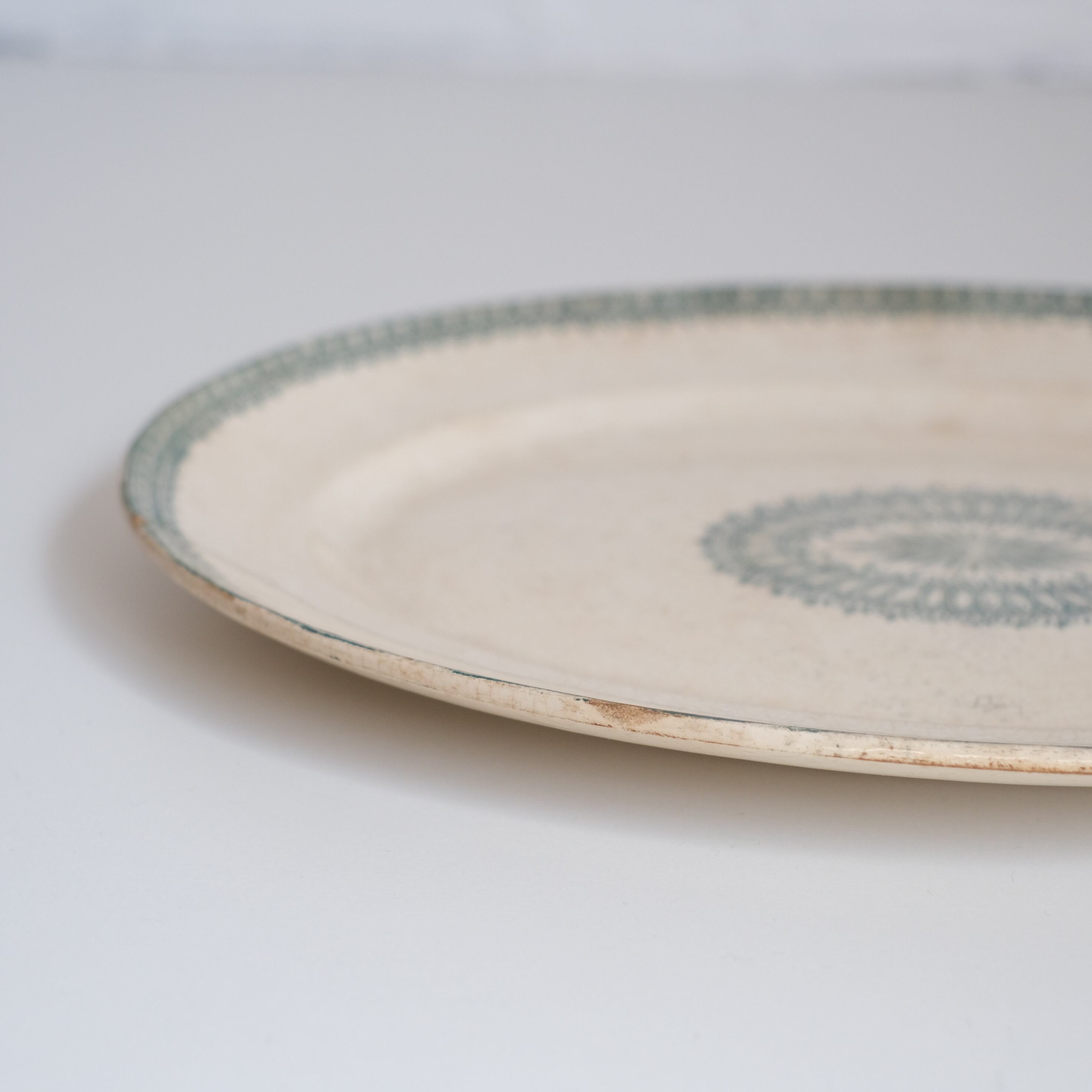 Creil Et Montereau/oval plate クレイユモントロー窯 Creil Et Montereau/oval plate クレイユモントロー窯