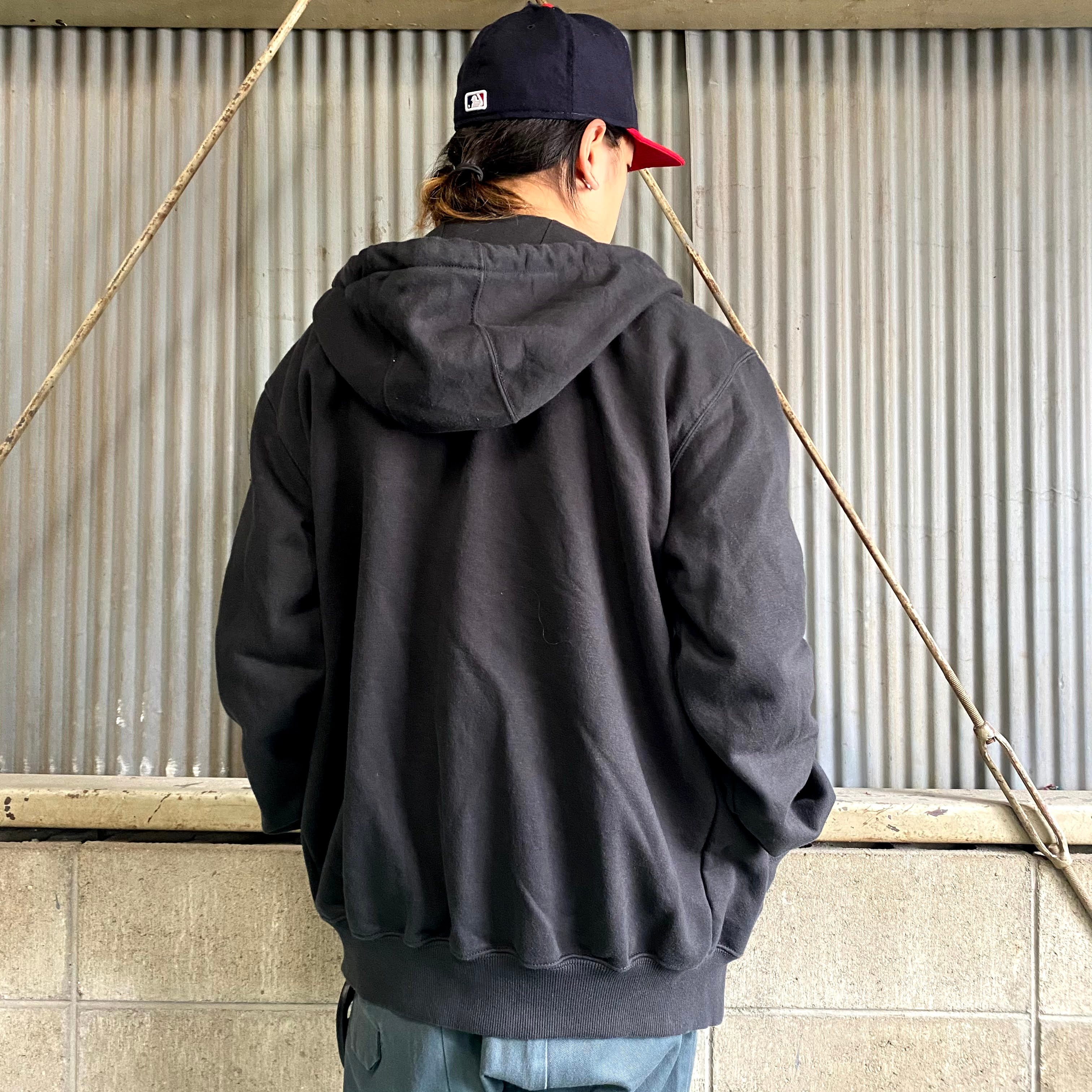 Carhartt カーハート ワンポイントロゴ スウェット フルジップパーカー メンズM 古着 RD RAIN DIFENDER  レインディフェンダー裏起毛 ブラック 黒【パーカー】 | cave 古着屋【公式】古着通販サイト