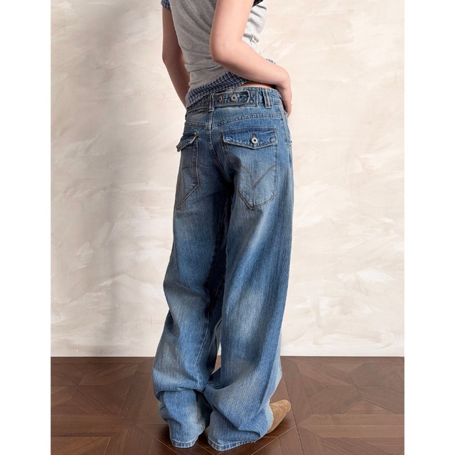 back design point denim　バックデザインポイントデニム　J1750