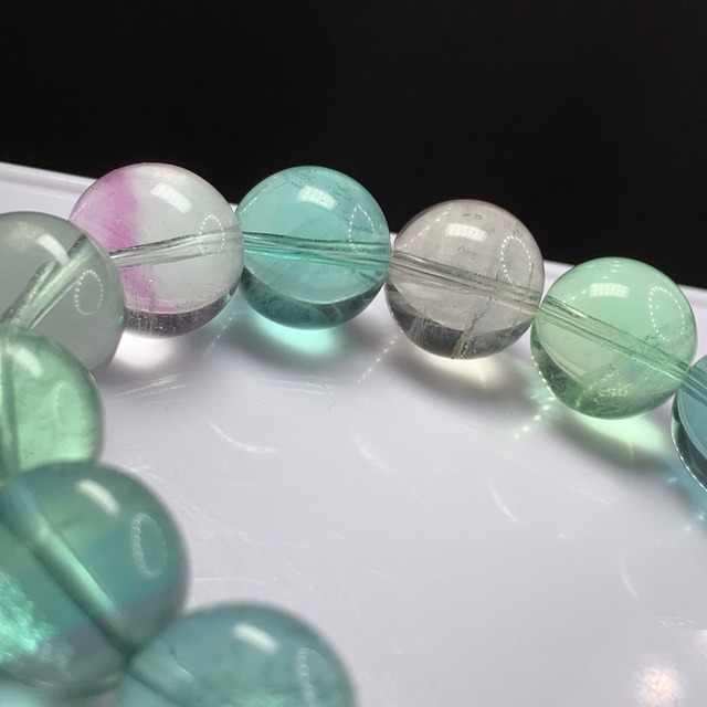 大玉✩爽やかな色合いフローライトブレスレット