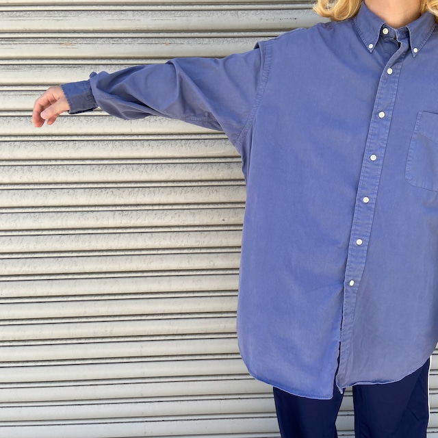 90s Ralph Lauren BIG SHIRT ボタンダウンシャツ 紺 L
