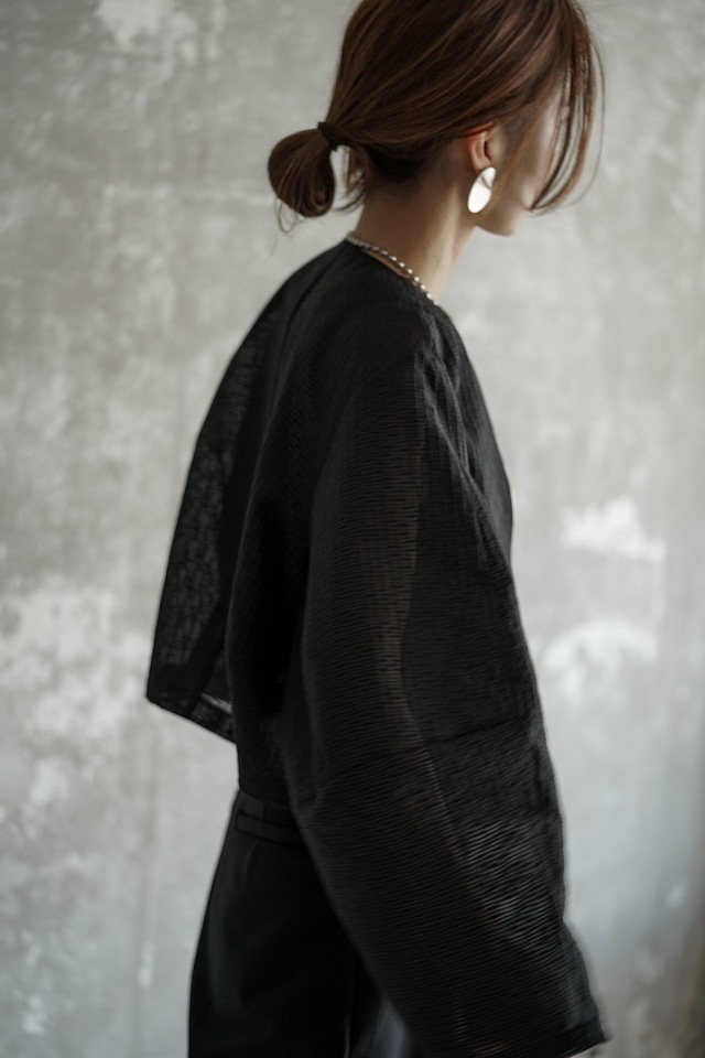 sheer jaguard blouson(black)ご注文から1週間前後で発送