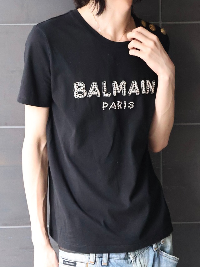 【balmain】shoulder design logo top