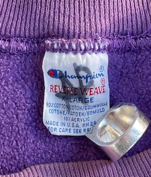 Vintage 90s L Champion reverse weave sweatshirt -Purple plain-