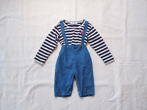 《Kids》USA Vintage コットンオーバーオール 80cm程度