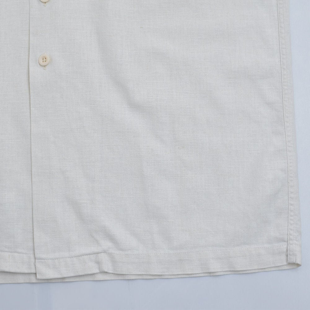90s J.CREW ジェイ・クルー コットンリネン オープンカラーシャツ