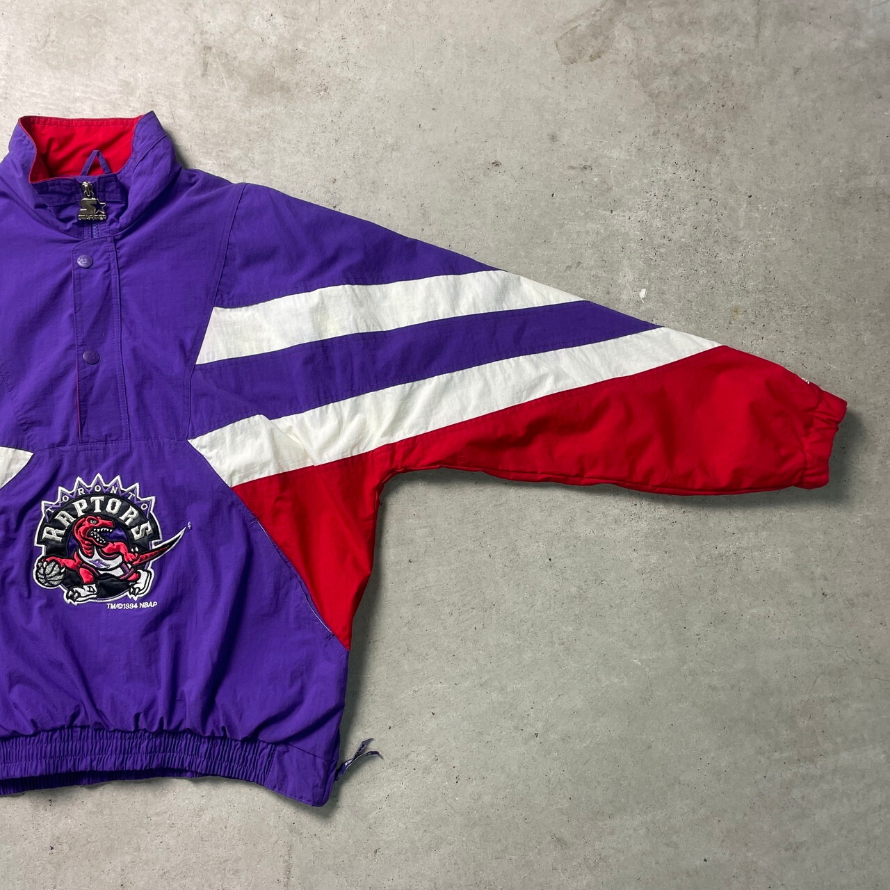 90年代 STARTER スターター NBA TORONTO RAPTORS ハーフジップ 
