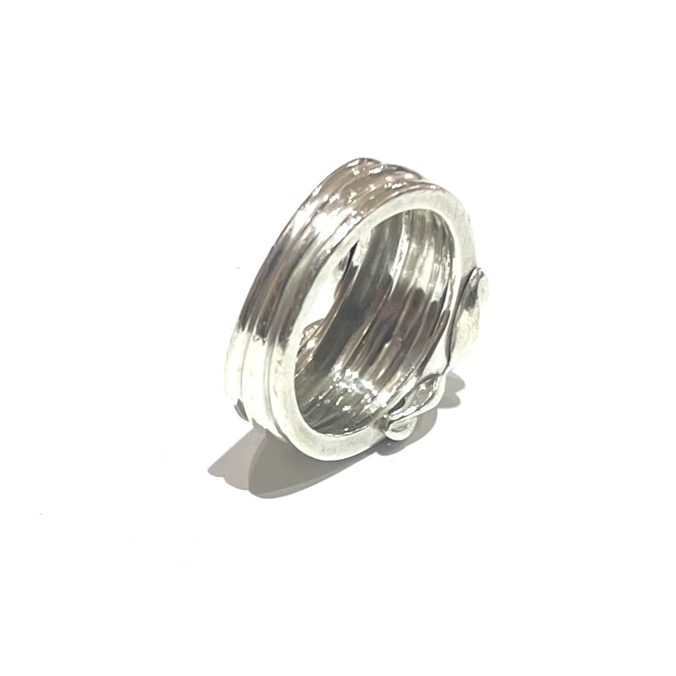 希少【TIFFANY&CO.】【11号】2782 ワイドシグネチャー ワイドリング