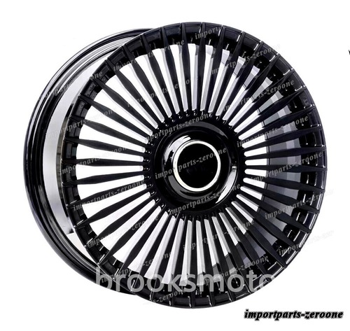 22インチ マルチスポーク グロス ブラック ホイール  メルセデスベンツ W222 W223 S クラス　-BRN-11631