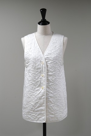 【EicaYoshinari】DRAWING FLOWER QUILTING VEST