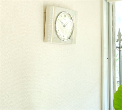 ドイツ製 Diehl 陶器フレーム 壁時計 電池式 ヴィンテージ 壁掛け時計