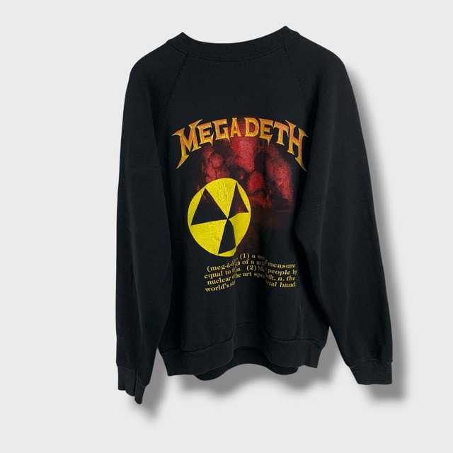 80s USA製 MEGADETH メガデス バンドスウェット ブラック　L