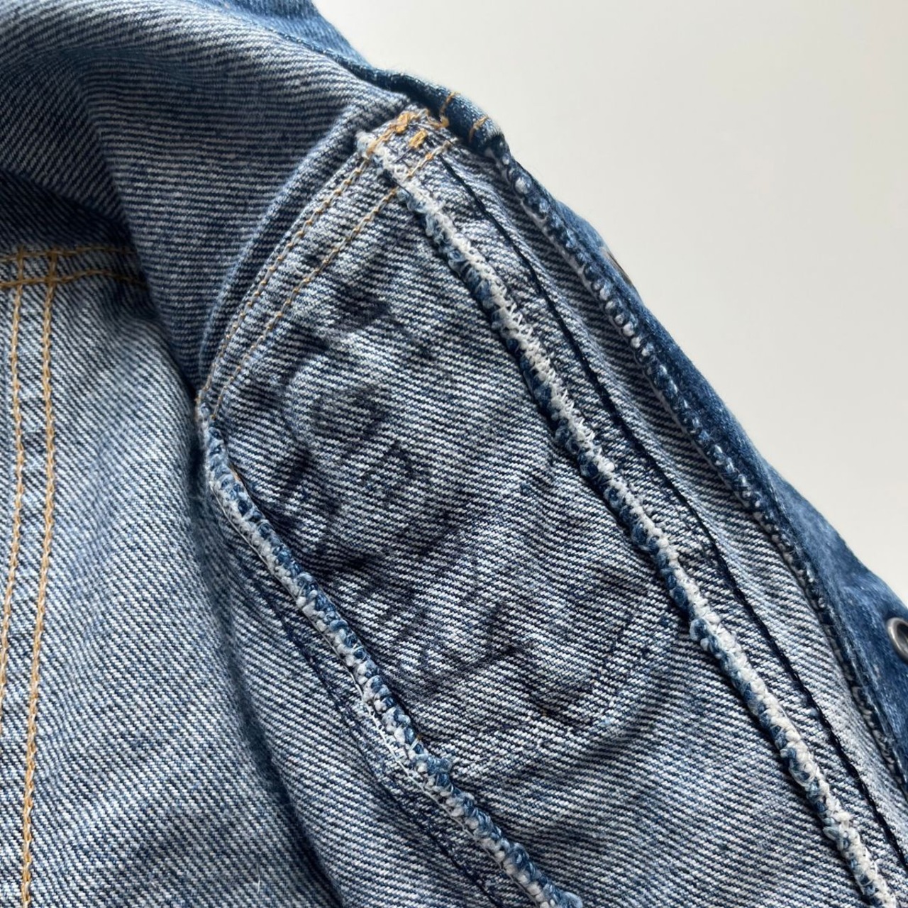 ＜VINTAGE＞Kids Wrangler Denim Jacket 3Ý相当 (2610JK02)｜キッズ ラングラー ヴィンテージ デニムジャケット - 6