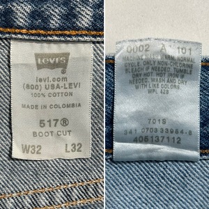 12392 リーバイス517 デニムパンツ ブーツカット ストレート W32