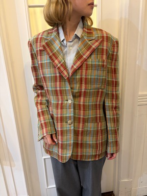 Ralph Lauren / vintage tartan check  jacket. (O)