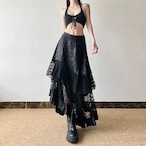 sheer lace tiered skirt / l0565