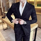slim fit suit leather jacket 00054
