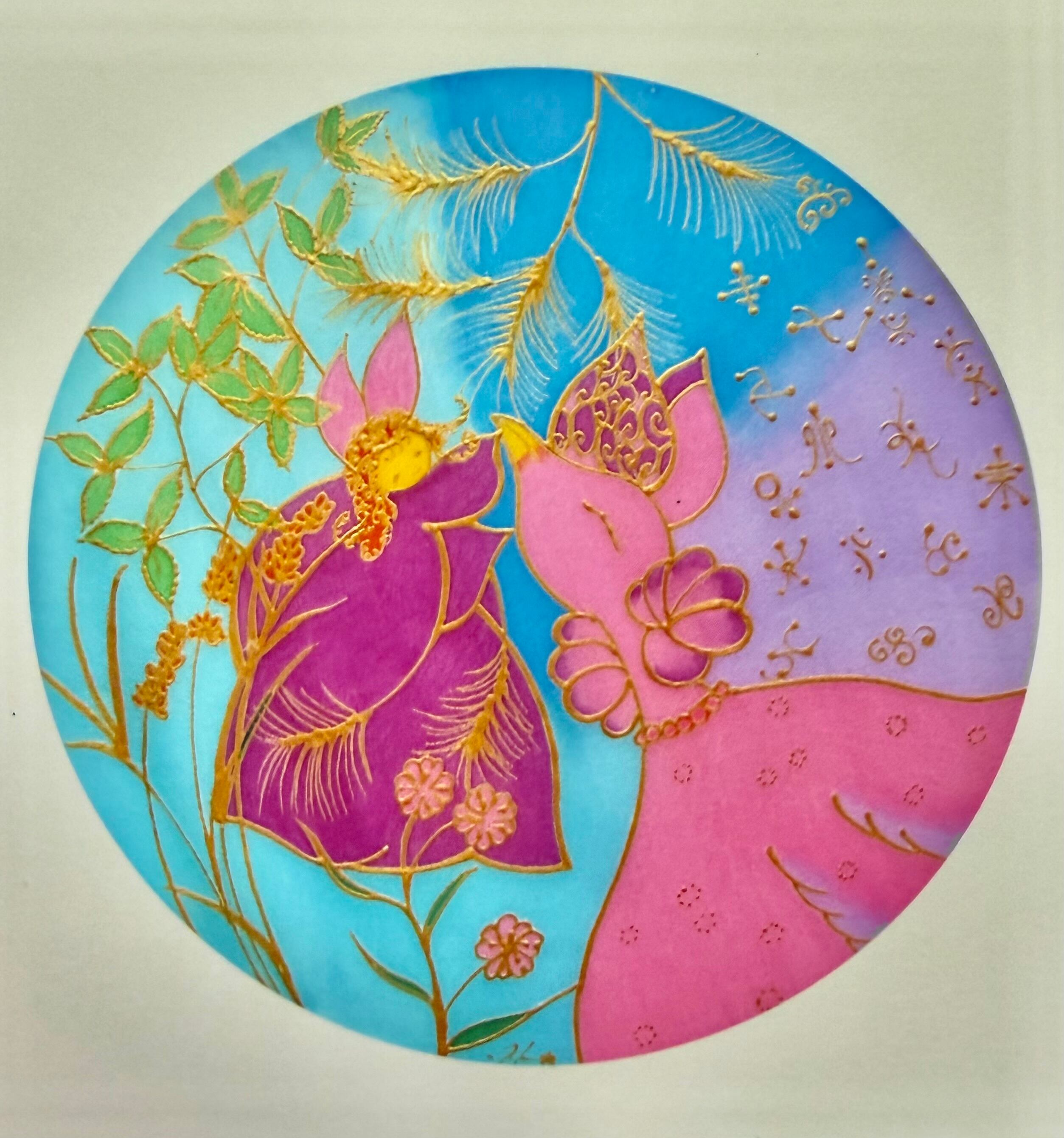 11) 宇宙からの癒し❣️マウントシャスタ「スピリチュアル・エナジー」アート小型「Fairy & Bird Playing」