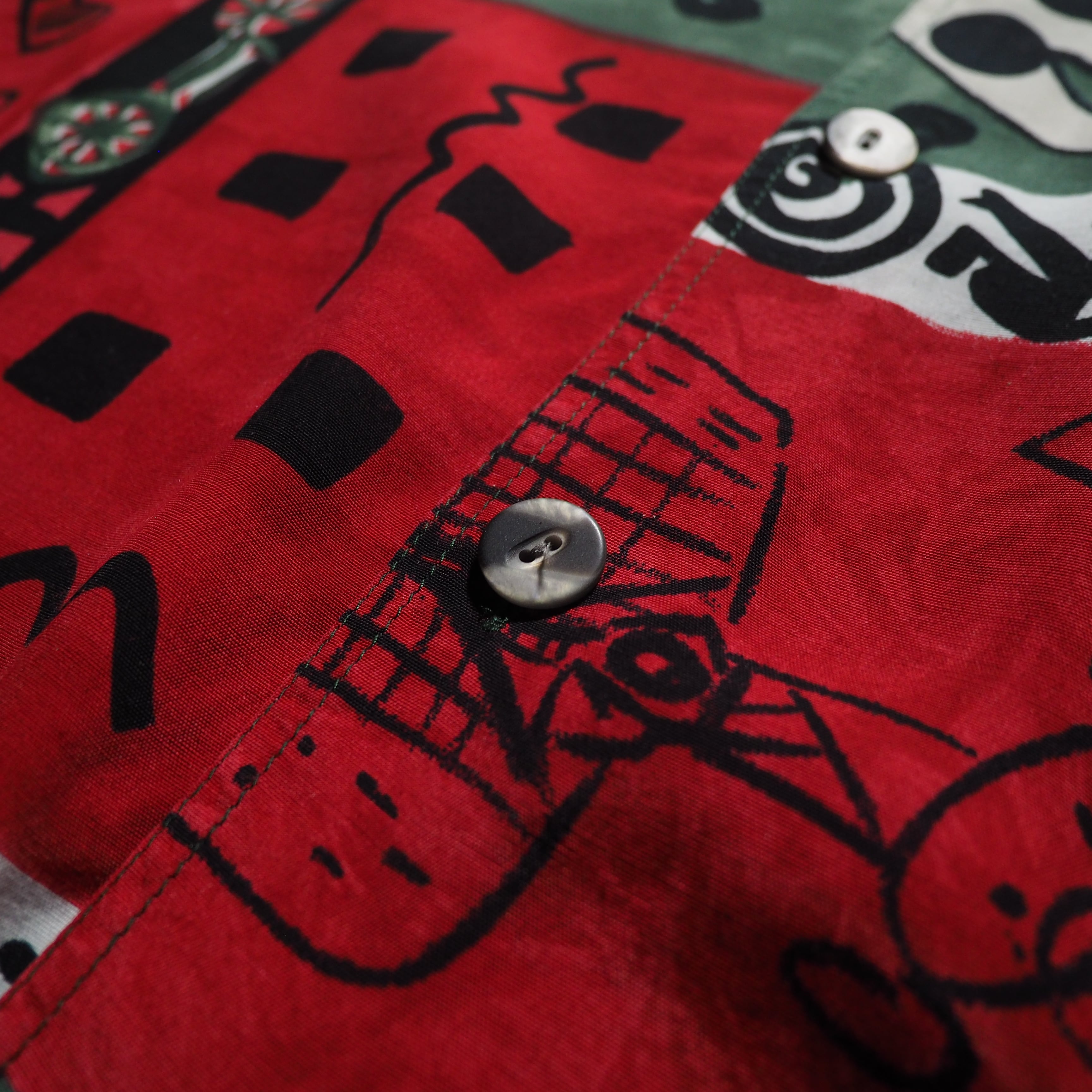 1990s Modern Retro art Painting vintage Drape loose shirt