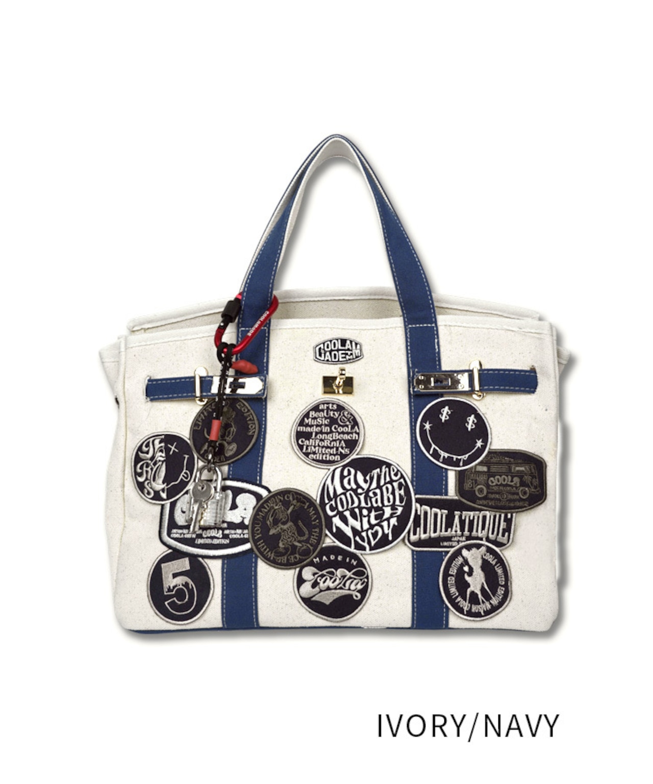 -数量限定-【直営限定ITEM】TYPE-A バイカラーワッペンターンロックハンドバッグ CQ-49510H