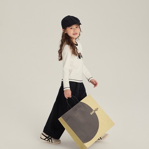 秋ピュアカラーバレルレッグパンツ