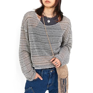 [OPEN THE DOOR] india crop knit (2 color) 正規品 韓国 ブランド ニット T-シャツ (nb) bz20070203