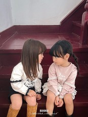 韓国子供服 / BANANA J / 26Autumn / コントロール レイヤードTシャツ / 秋服 / キッズ *XS~JS*