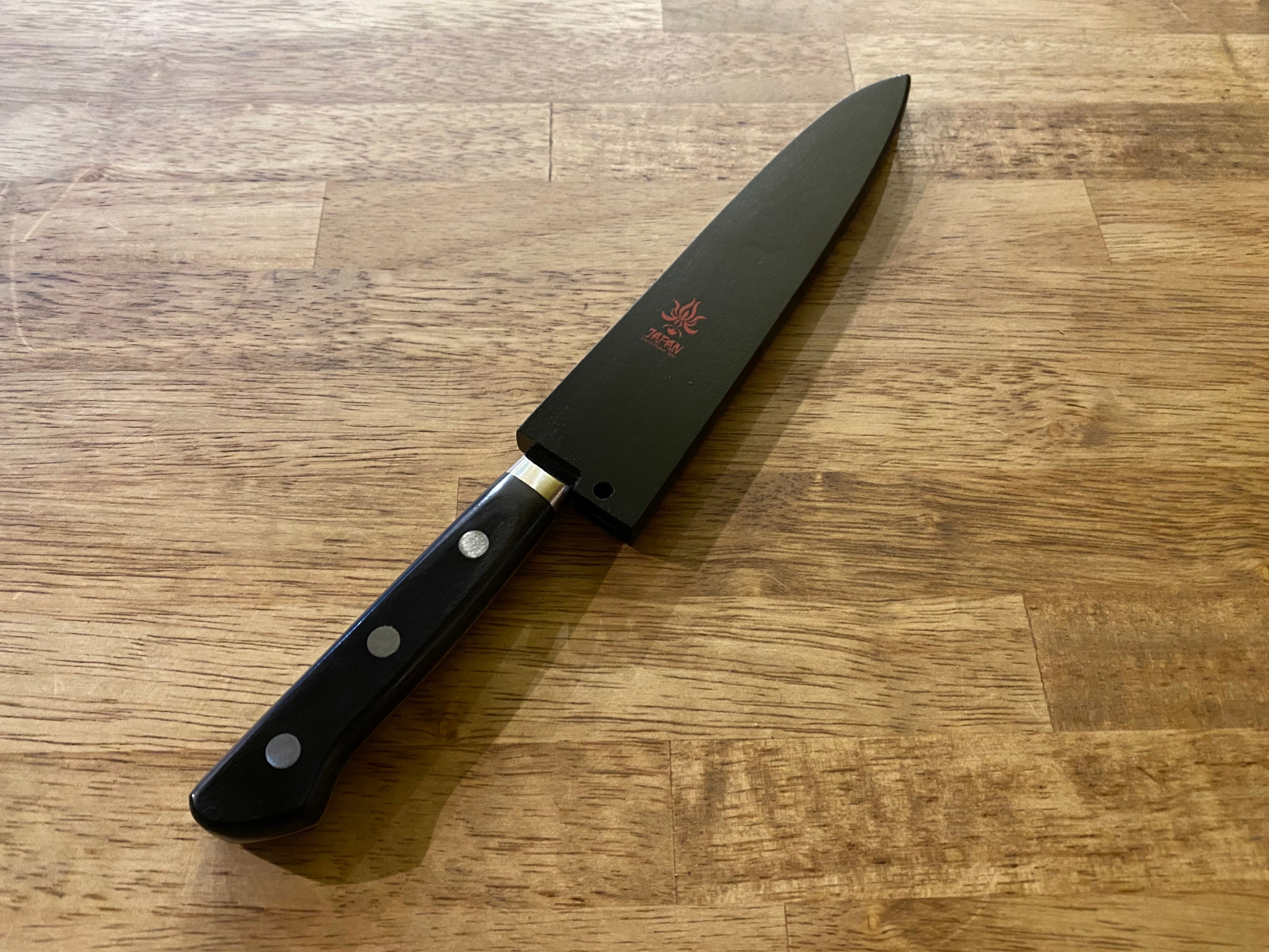 KC-104 兼常作 KC-100シリーズ 33層ダマスカス鋼 口金付黒合板柄