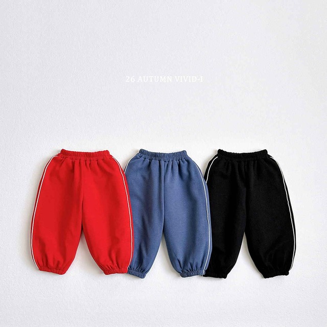 【取寄】vivid-i｜piping training jogger pants｜パイピングトレーニングジョガーパンツ｜XS-JM｜kids&jr｜26 autumn