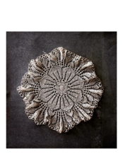 フランス リネン 40c セピアの星とテーブルセンター ヴィンテージ