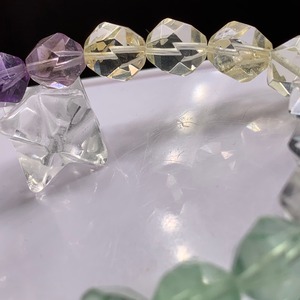 mixストーン・ダイヤモンドカット☆デザインブレスレット