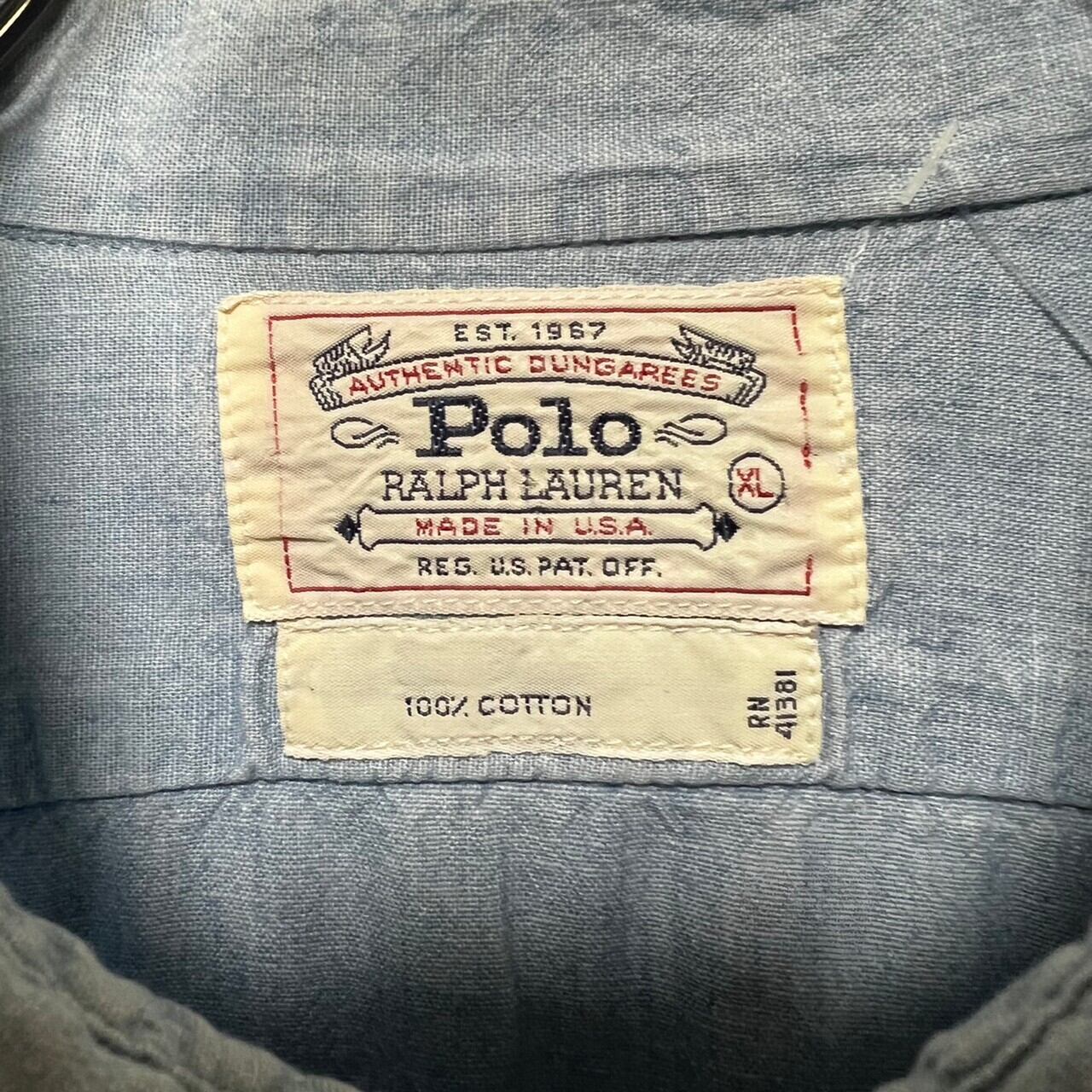 Made in USA】POLO RALPH LAUREN 長袖シャツ XL コットン100% | 古着屋