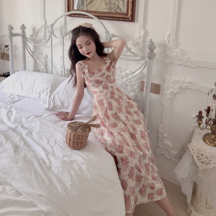 サマーゴールド刺繍ドレス フローラルスカート ウェストロング 夏物 花柄 ドラファッションホール98916898932