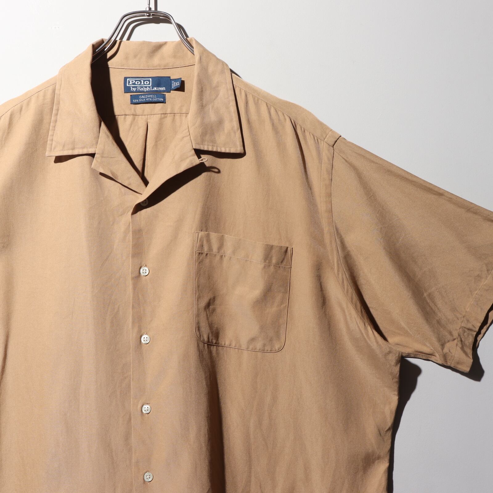 美品 XL 完全無地 シルクコットン タン Caldwell ポロラルフローレン  