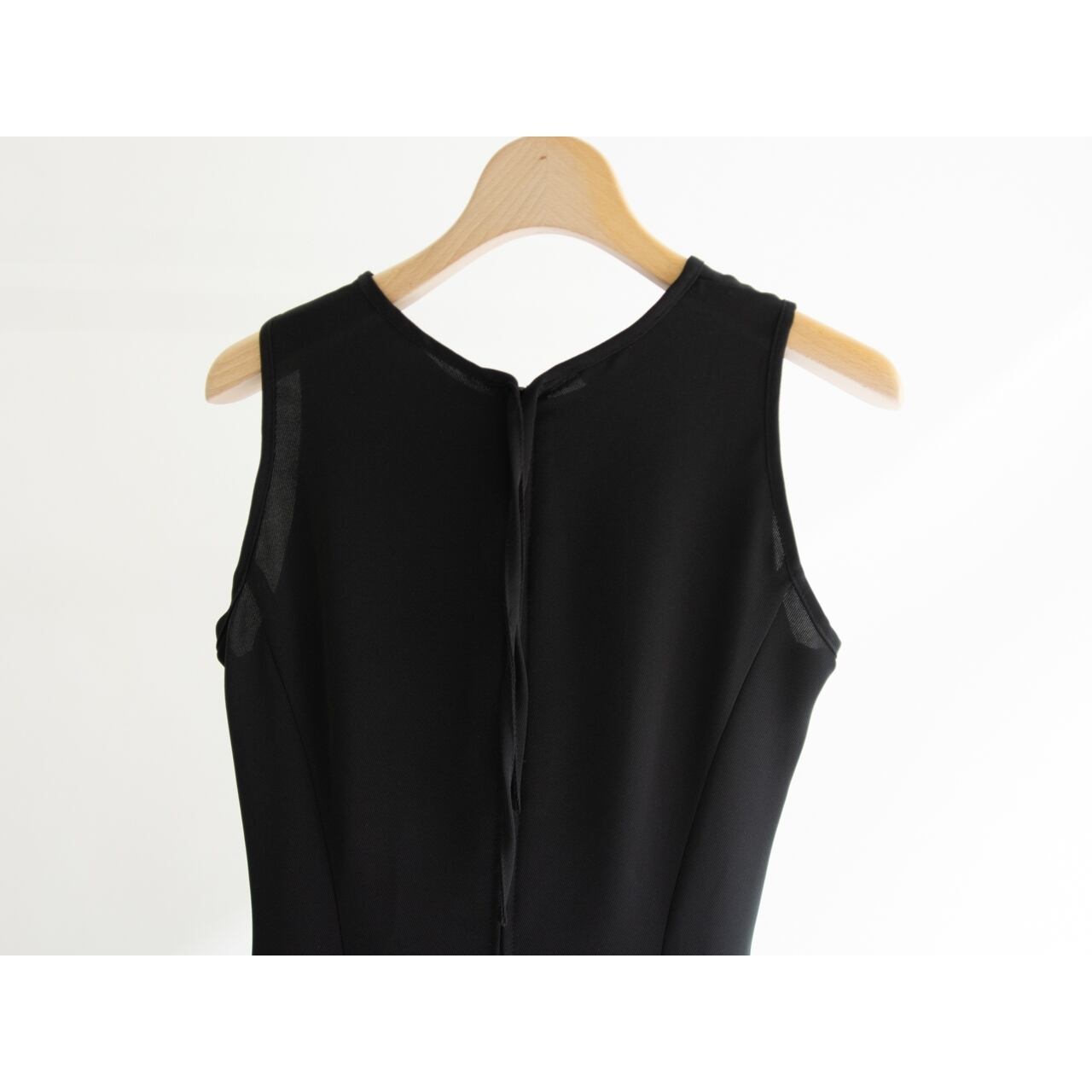 【mantani donna】Made in Italy Polyester-Viscose Sleeveless Dress（イタリア製 ポリエステルヴィスコース ノースリーブドレス ワンピース）