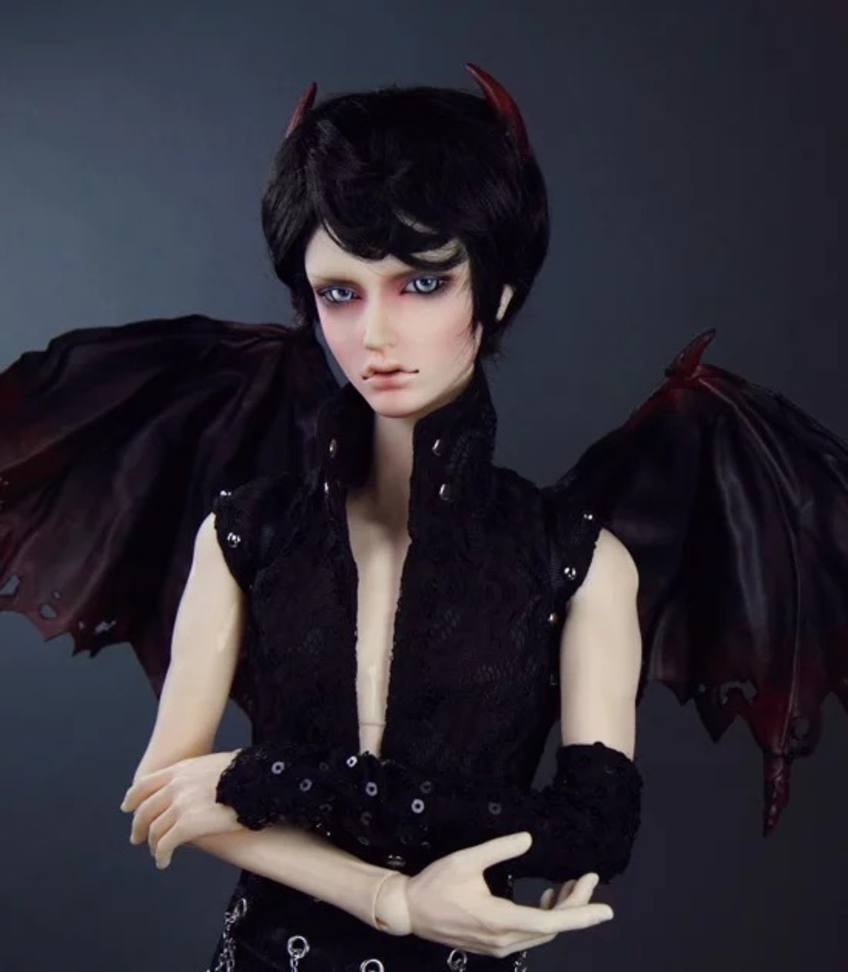 撮影用！悪魔 小悪魔 羽根 翅 羽 衣装 BJD 1/3 1/4 球体関節人形 SD DD 