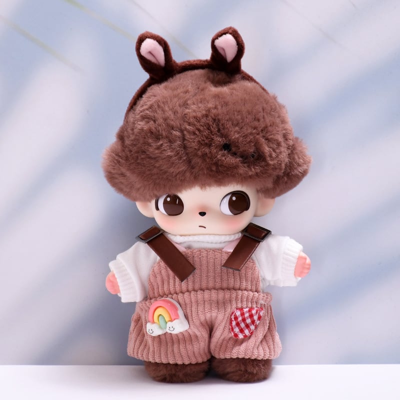 DIMOO ぬいぐるみ用 ふわふわ サロペット＋ホワイトTシャツ 衣装 2点